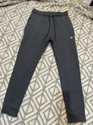 Nike Black Slim Fleece Joggers with Drawstring thumbnail 1