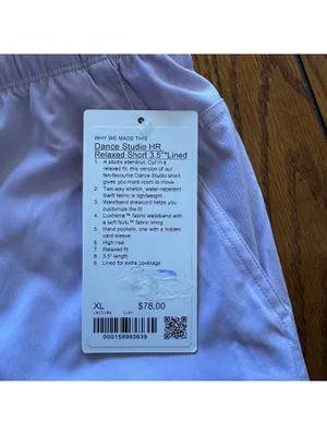 Lululemon Dance Studio High Rise Relaxed Short 3.5” Lilac Play Size XL/12 NWT thumbnail 4