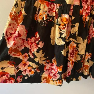 Anthropologie Black Pink Floral Blossom Maxi Dress Puff Sleeve Women's size XS thumbnail 5
