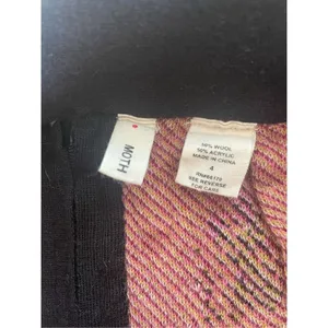 Anthropologie MOTH Agora & Odeon Scalloped Sweater Skirt Black Floral Sz 4‎ thumbnail 3