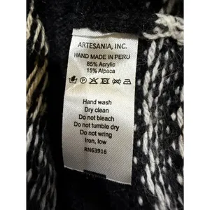 Artesania 1983 Alpaca Fair Isle Sweater XL Nordic Scandi Hand Knit Peru thumbnail 8