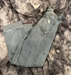 Kendall & Kylie Light Blue Distressed Straight-Leg Jeans thumbnail 1