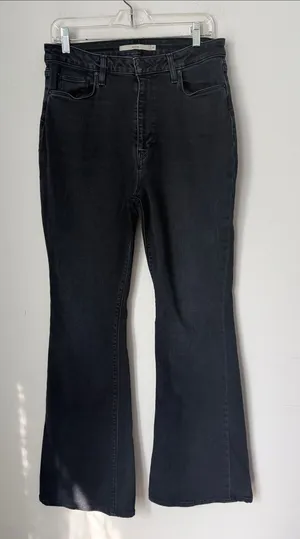 Hudon Holly Noi Black Denim Flare Leg Womens Jeans, size 31 🔴 thumbnail 1