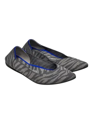VHTF: Retired Rothy’s ➤ The Point Flats ➤ Grey Zebra Stripe Print ➤ 8M ➤ Sustain thumbnail 9