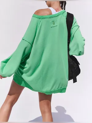 NWOT Free People FP Movement One To Beat Pullover - Voltage Green - Small thumbnail 4