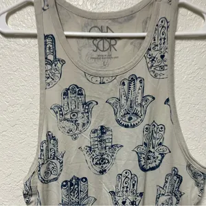 3/$15 LAST CHANCE! CHASER Hamsa Hand of Fatima Graphic Tank Top thumbnail 8