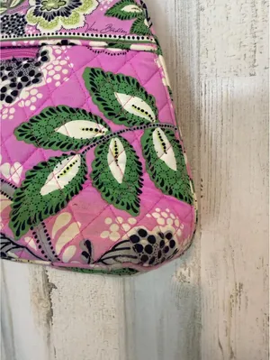Vera Bradley Womens OS Viva La Vera Pink Green Floral Quilted Frame Satchel Bag thumbnail 7