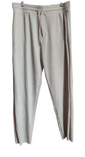 Zara ribbed straight leg pants size Large thumbnail 1