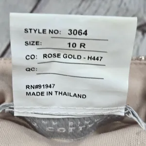 Dessy Collection Soho Metallic Flared Gown Rose Gold Size 10 R Style 3064‎ thumbnail 9