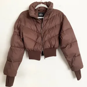 Alo Yoga Cropped Atmosphere Puffer Brownstone XS thumbnail 5