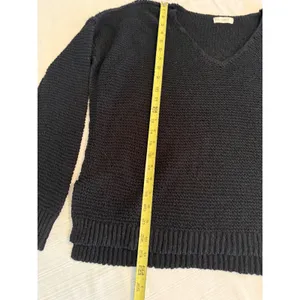 By Together Black V-Neck Cotton Blend Knit Sweater L4035 Womens‎ Medium thumbnail 4