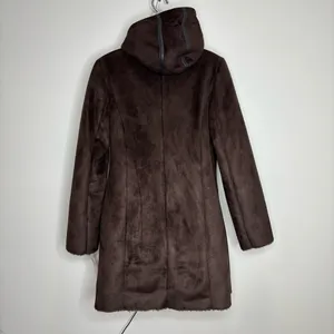 Via Spiga Deadstock 90s Y2K vintage brown espresso Long Coat size small NWT new thumbnail 3