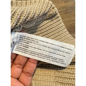 Abercrombie & Fitch Women’s Turtleneck Sweater XS Beige Ribbed Knit Cotton Blend thumbnail 4