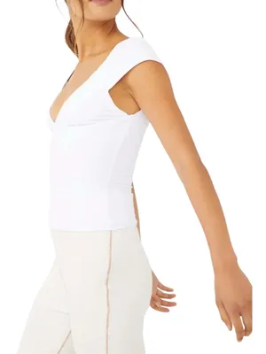 Free People Intimately Duo Corset Cami Top Ivory L thumbnail 8