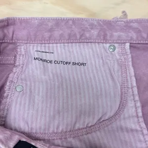 7 For All Mankind Monroe Cuttoff Denim Short Pink‎ Raw Hem Button Fly W32 thumbnail 7