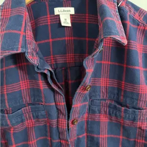 L.L. Bean Women's Blue and Red Plaid Button‎ Down Shirt thumbnail 2