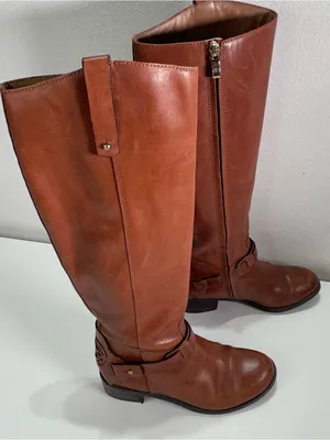 Franco Fortini Campbell Brown Leather Tall Riding Boots Knee High Women's 5.5 M thumbnail 3