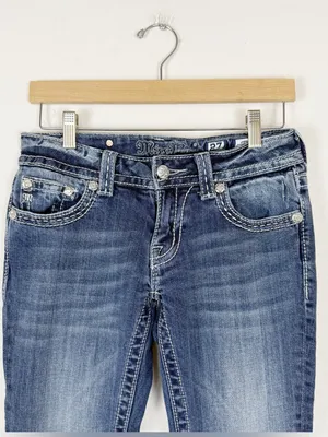 Miss Me Jeans Bootcut Denim Rhinestone Jeans thumbnail 3