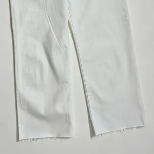 NWT!! J. CREW Curvy Slim Wide Denim Jeans Solid White Raw Hems Stretch‎ Size 27 thumbnail 4