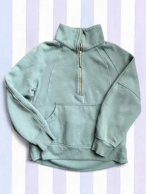 Lululemon Sage Green Funnel Neck Scuba Pullover Size XS/S thumbnail 4