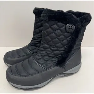 Easy Spirit Winter Boots Size 9.5 Black Removable Footbed Water Repellent NEW‎ thumbnail 3