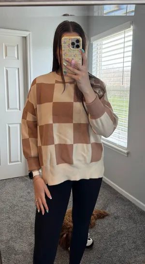 Checkered sweater Multiple Size M thumbnail 1