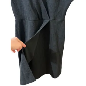 Madewell Cross-Front Flutter-Sleeve Mini Dress in Dark Nightfall Sz M‎ thumbnail 9
