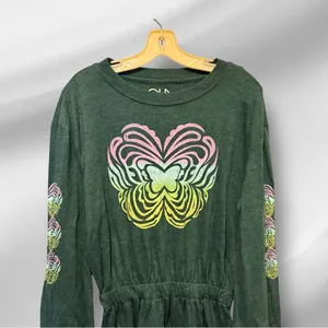 Chaser Green Mini Dress with Butterfly nwot thumbnail 2