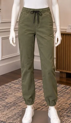 American Eagle Womens Joggers Olive Green Next Level Flex Solid Medium thumbnail 1