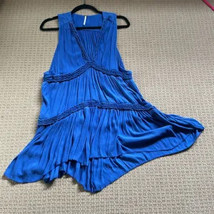 Free People dress or top blue medium tiered m thumbnail 1