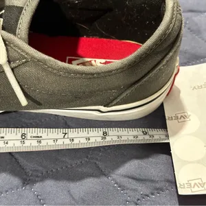 Vans grey sneakers lace up youth size 5 womens size 6.5 grunge 2000s alt skater thumbnail 3