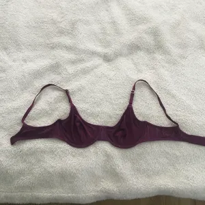 Victoria's Secret Vintage 90s Iridescent Maroon/Dark Magenta Demi Bra - Sz 36B thumbnail 7