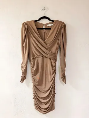 NEW ASTR Myla Dress in Nude Tan Small thumbnail 2