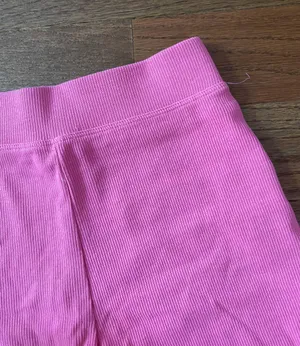ZARA NWOT barbie bubble gum pink ribbed cotton shorts thumbnail 4