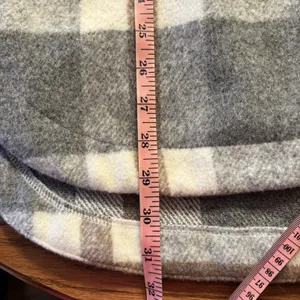Women's Plaid Shacket Jacket Size Large.‎ Cream, Grey, Brown thumbnail 5