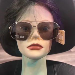 FRYE AND CO. Women's Aviator Sunglasses with Brown Lenses and Gold Frame thumbnail 1