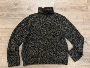 Polo Wool Blend Vtg Turtleneck Medium Unisex M Sweater‎ Speckled Handknit Silk thumbnail 1