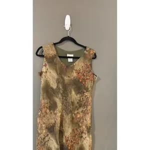 K Petite Vintage 90s Y2k Grunge Women‎ Green Brown Floral Paisley Fairy Dress thumbnail 2