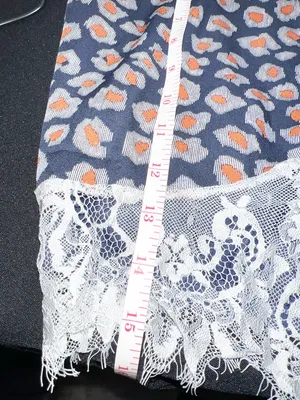 Listicle cheetah print navy orange white gray chic lace trim tank top new thumbnail 13