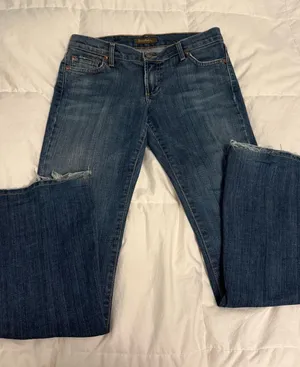Vintage David Kahn Heidi Low Rise Flare Jeans Blue Size 28 thumbnail 1