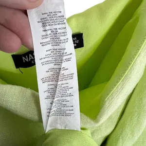 Nasty Gal Lime Green Linen Blend Mini Dress size 10 thumbnail 14