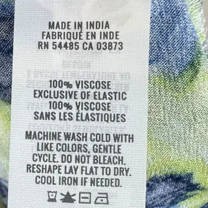 Aerie Floral Tie Dye Keyhole Mini Dress Blue Green Boho Smocked Size M thumbnail 7