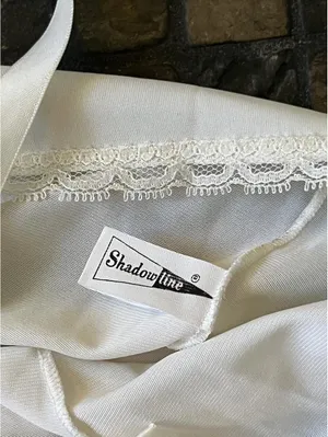 Vintage Shadowline White Lace Coquette Fairycore Full Slip Dress Size 34 🤍 thumbnail 6
