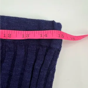 Free‎ people beach Veda ribbed blue maxi skirt Sz M thumbnail 4
