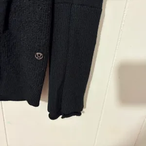 Lululemon Merino Wool Full Zip Jacket Black Thermal Ski Base Layer Women’s Small thumbnail 3