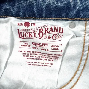 Lucky Brand Y2K Easy Rider Mid Rise Bootcut Jeans 10/30 Embroidered Boho Vibes thumbnail 9