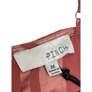 Pinch Women Cami Tank Top Ruffle Tiered‎ Trim Striped Metallic Pink Medium NWT thumbnail 5