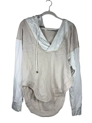 Anthropologie Pilcro Wharfside Hooded Sweatshirt -Neutral color thumbnail 4