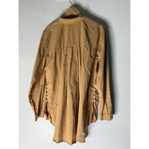 anthropologie‎ button down Side Button tunic Top large Tan/copper thumbnail 2