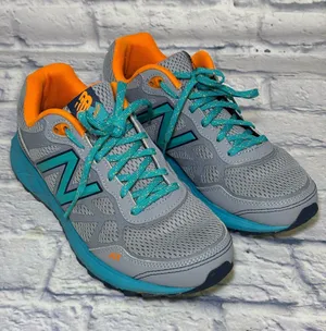 New Balance 512 Running Shoes Womens Size 8.5 Sneakers Teal Blue Orange thumbnail 1